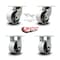 Service Caster 6'' Heavy Duty Semi Steel Cast Iron Caster Set 2 Swivel Locks 2 Rigid, 4PK CRAN-SCC-KP92S630-SSR-BSL-2-R-2 - alternate 3